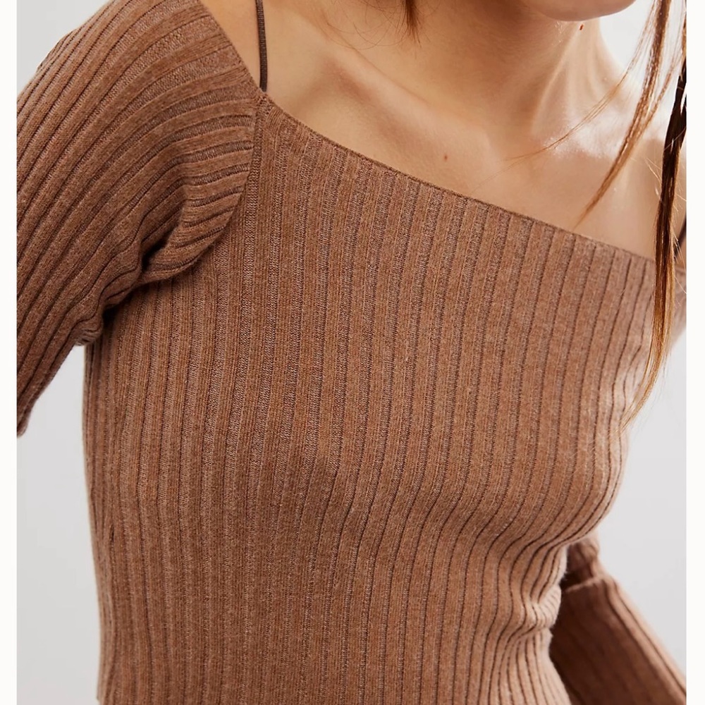 NWT FREE PEOPLE Madeline Off The Shoulder Sweater